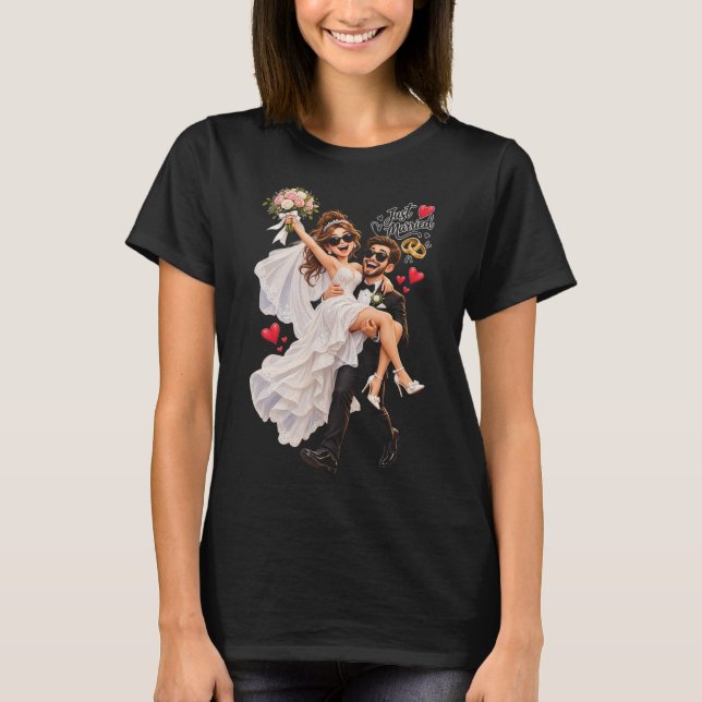 Frische Hochzeitsfeier T-Shirt (Vorderseite)