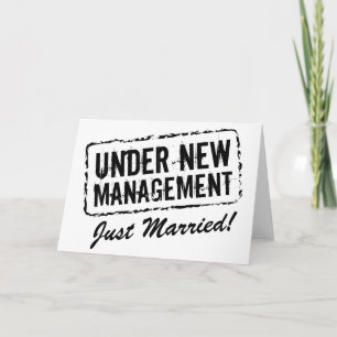 Frische Hochzeitskarten Unter neuer Leitung Ankündigung