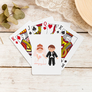 Frische Hochzeitstorte Karten Spielend Spielkarten