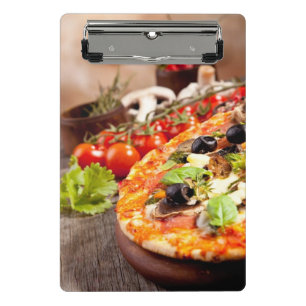 Frische italienische Pizza Mini Klemmbrett