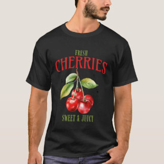 Frische Kirschen vom Bauernmarkt Kirschliebhaber F T-Shirt