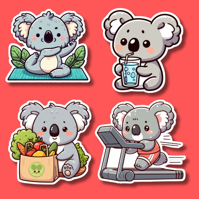 Frische Koala Set Wasserdicht Aufkleber (Von Creator hochgeladen)