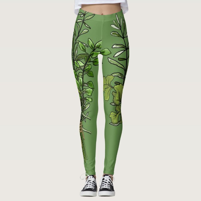 Frische Kraut-Leggings Leggings (Vorderseite)