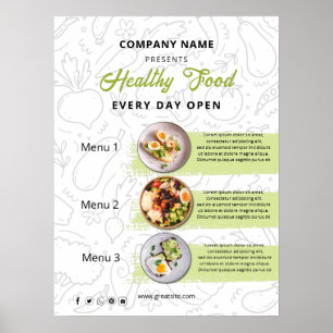 Frische Küche , Restaurant mit gesundem Catering Poster
