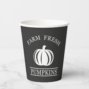 Frische Kürbis fallen Herbst Pappbecher