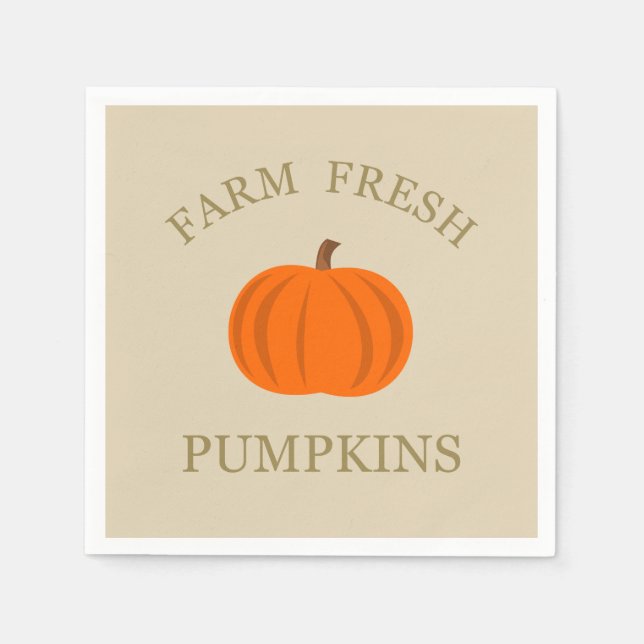 Frische Kürbis fallen Herbst Serviette (Vorderseite)