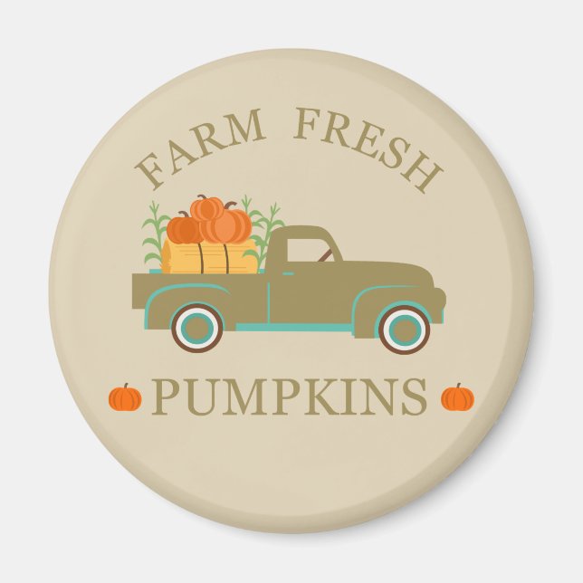 Frische Kürbis Wasserfarbenfall Herbst Magnet (Vorne)