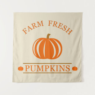 Frische Kürbisse aus der Farm fallen Herbst Wandteppich