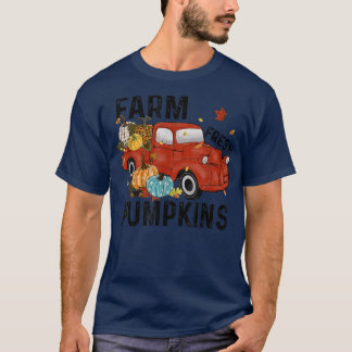 Frische Kürbisse Herbst Truck Kürbis Glückliches F T-Shirt