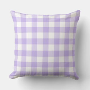 Frische Landlavendel-Gingham-Muster Kissen