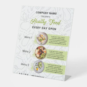 Frische Lebensmittel, Gesundes Essen Catering Rest Sockelschild