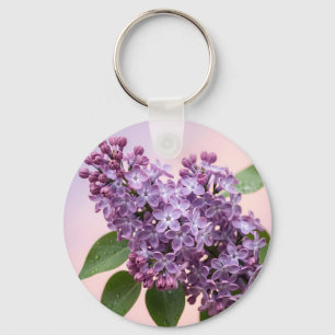 Frische lila Fliederblüten Frühlingsfloristik Schlüsselanhänger