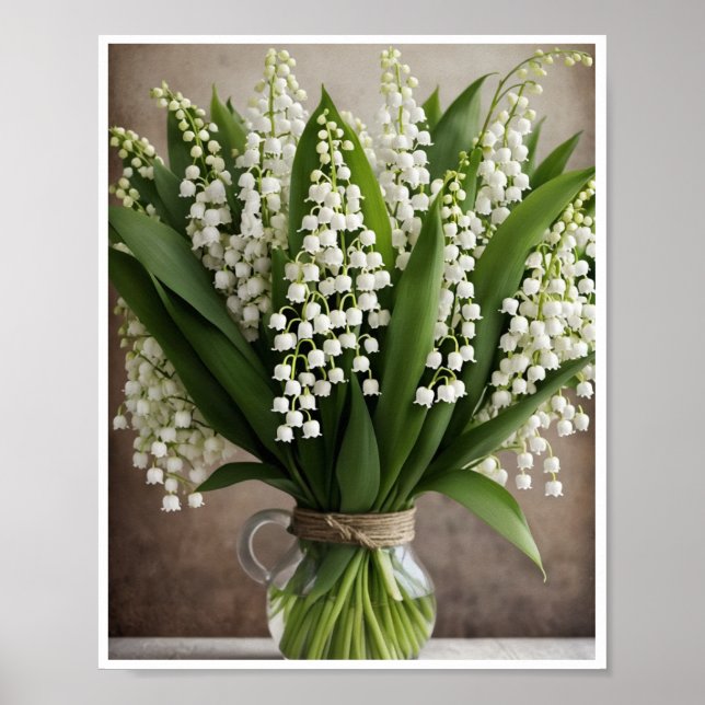 Frische Lily of the Valley Blume Poster Wall Decor (Vorne)
