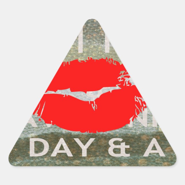 Frische Lippen, Vibes aufblähen: 'Behalt It Fresh  Dreieckiger Aufkleber (Vorderseite)