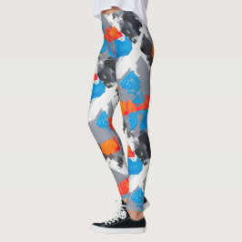 Frische, malerische Leggings - farbenfrohe Splash 