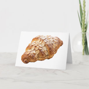 Frische Mandel-Croissant-Französische Gebäck Karte