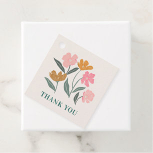 Frische Markt-Blumen-Illustration Danke Geschenkanhänger