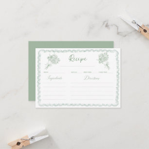 Frische Markt Whimsical Brautparty Rezeptkarte Einladung