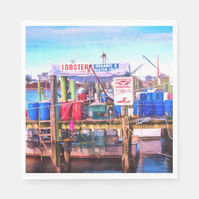 Frische Meeresfrüchte Serviette (Vorderseite)