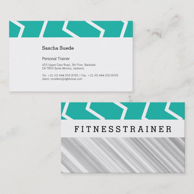 Frische Minze mit Schwarz Visitenkarte (Vorne/Hinten)