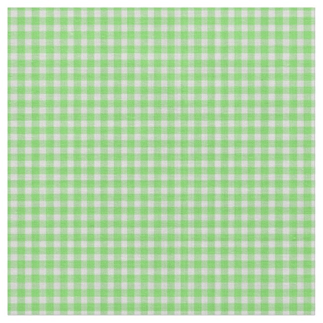Frische Minzgrüne Gingham Karierte Karos Stoff (Nahaufnahme)