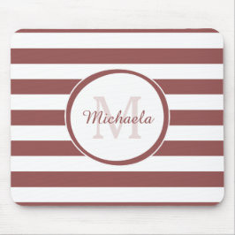 Frische Mit Monogramm Bezeichnung Chunky Soft Red Mousepad