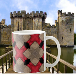 Frische, moderne schottische Kariert Kaffeetasse