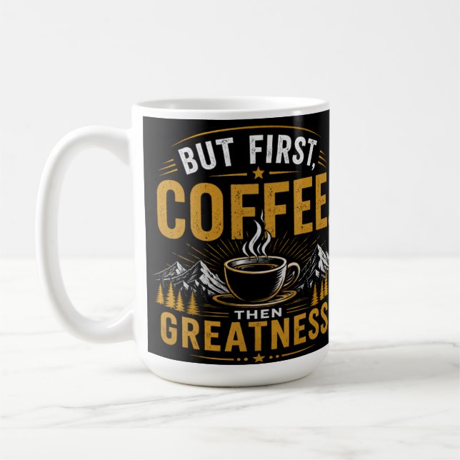 Frische Morgen mit Pepup-Kaffeetasse Kaffeetasse (Links)