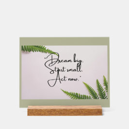 Frische Motivation Acrylschild