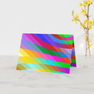 Frische MultiColor Streifen Faltes GreetingCard Karte