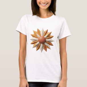 Frische Orange ORANGE UND WEISSE BLUME Modernes De T-Shirt