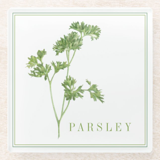 FRISCHE PARSLEY Glasgetränke - Coaster Glasuntersetzer (Vorderseite)