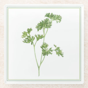 FRISCHE PARSLEY-Glasgetränkekappe (-text) Glasuntersetzer