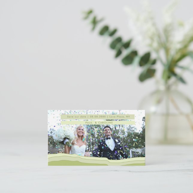 Frische Pasta Pastel Gradient Moderne Hochzeit Begleitkarte (Stehend Vorderseite)