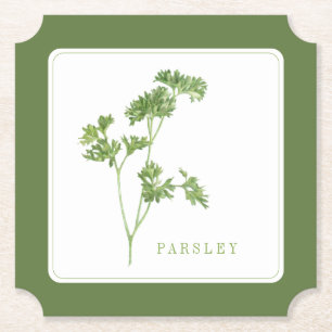 FRISCHE PETERSELIE Ticket Papier Untersetzer (+Tex