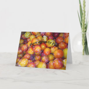 Frische Pfirsiche mit Peachs Dankeskarte