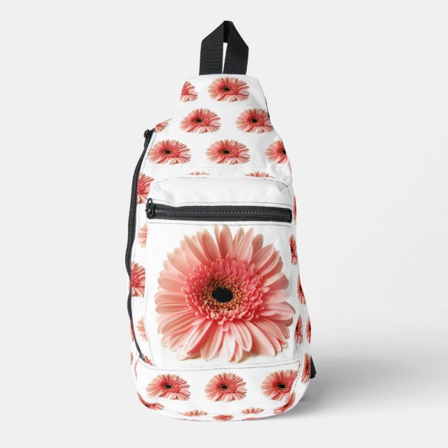 Frische Pinke Gerbera-Daisy-Fotografie Crossbody Bag (Vorderseite)