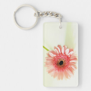 Frische Pinke Gerbera-Daisy-Fotografie Schlüsselanhänger