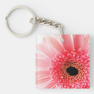 Frische Pinke Gerbera-Daisy-Fotografie Schlüsselanhänger