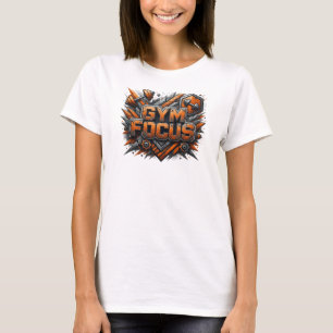 Frische pinke GYM FOCUS Grafik T-Shirt
