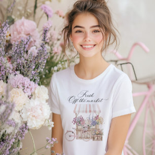 Frische Provence-Blumenwagen-Braut von Markt  Tri-Blend Shirt