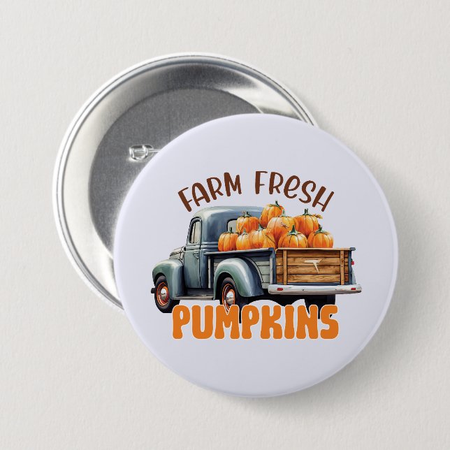 Frische Pumpkins - Rustikaler LKW Button (Vorne & Hinten)