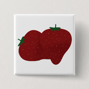 Frische reife Erdbeeren Obstgeschenk Button