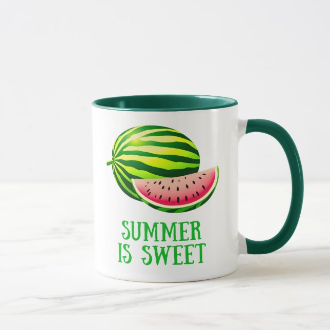 Frische, reife Wassermelone mit Sommer-Vibes Tasse (Rechts)