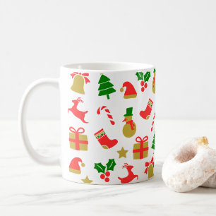 Frische Rentiere Weihnachtsbaum Feierliche Feierta Kaffeetasse