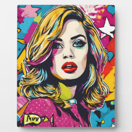 Frische Retro Pop Portrait Fotoplatte