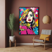 Frische Retro Pop Portrait