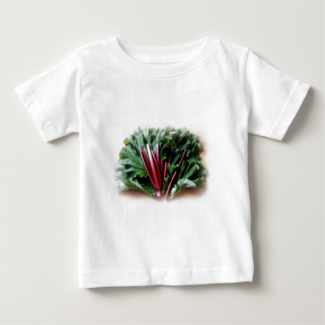 Frische Rhabarber-Stiele und Blätter Baby T-shirt (Vorderseite)