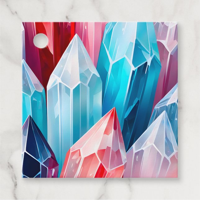 Frische Rock Crystal Kunst - Tags Geschenkanhänger (Vorderseite)