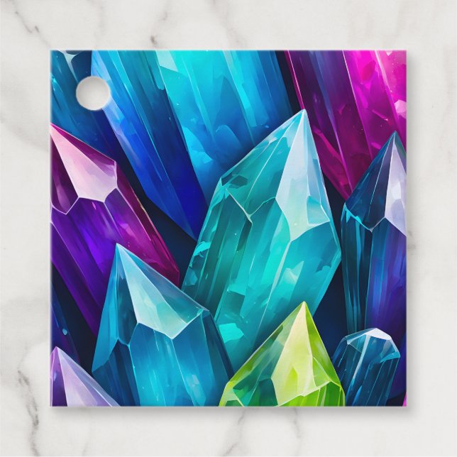 Frische Rock Crystal Kunst - Tags Geschenkanhänger (Vorderseite)